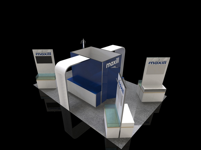 Kundenspezifischer 3x3 Aluminium Faltbarer Messestand Modularer Messestand