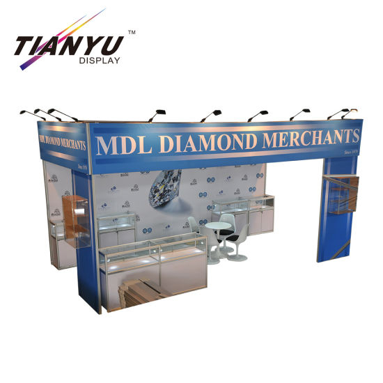 Tragbarer Logo gedruckt Polyester Displaywand für Messestand