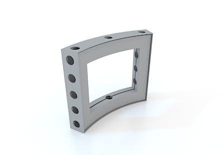 M-Serie eloxiertes Aluminium Curved Frame 1 / 16tel