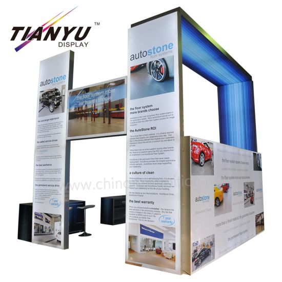 Tian Yu Angebot 15X15FT Alurahmen Wiederverwendbare Messestand-Design